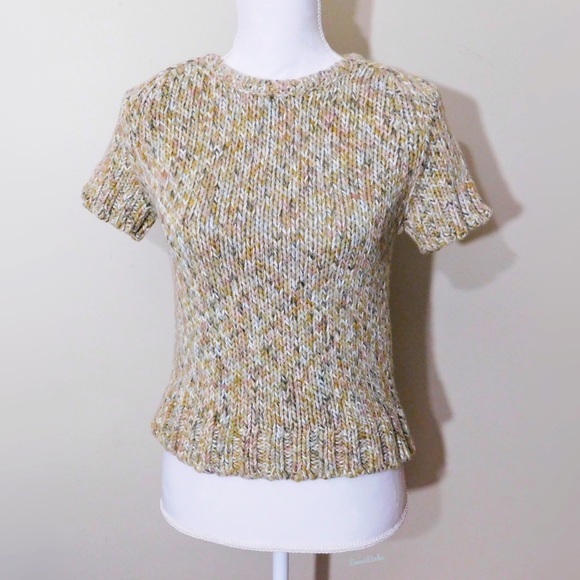 Vintage 90’s BANANA REPUBLIC, Crop Braided Sweater - Picture 3 of 8